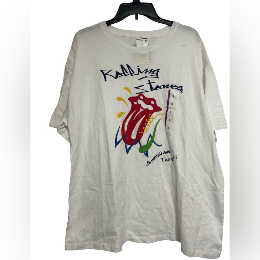 The Rolling Stones White Cotton Shirt Unisex Size X-Large